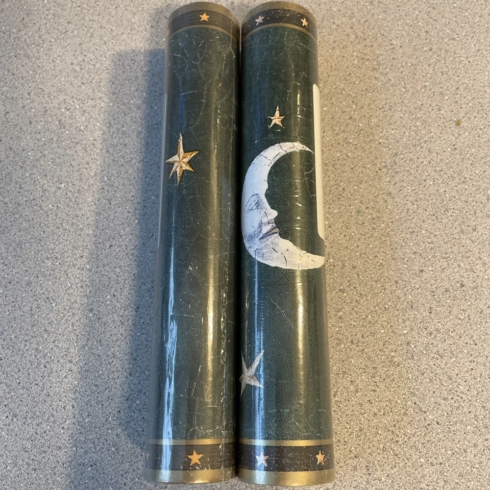 Vintage Imperial Wall Border Celestial Moon Stars Whimsigoth 5 Yards 2 Rolls New
